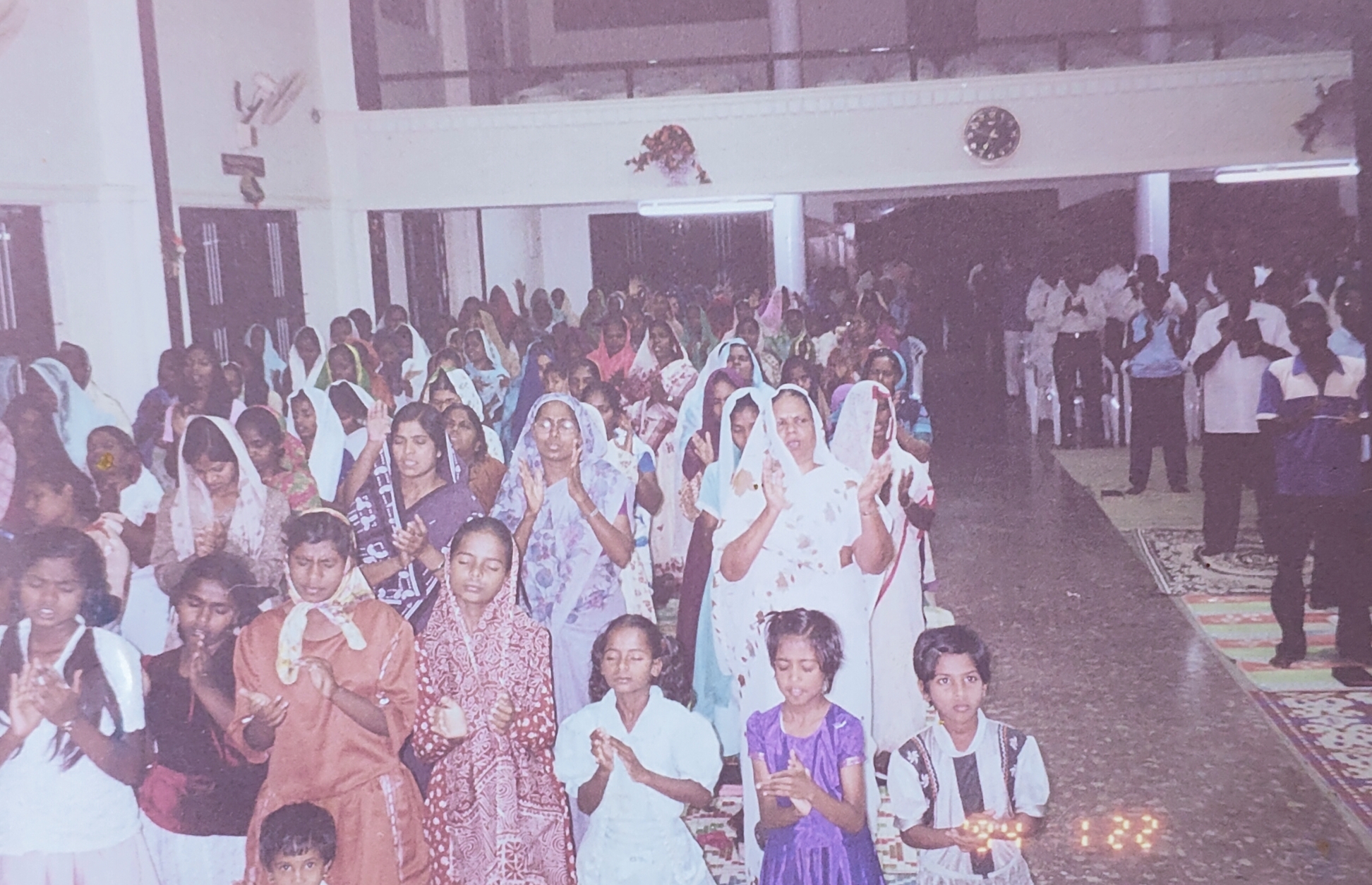 Congregation lifted in worship